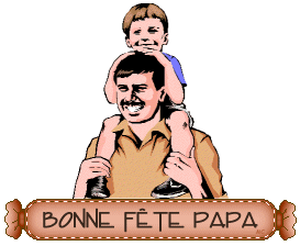 Gif animé bonne fête papa enfant